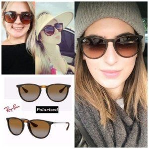 NEW Ray-ban Erika Tortoise POLARIZED Matte Sunglasses